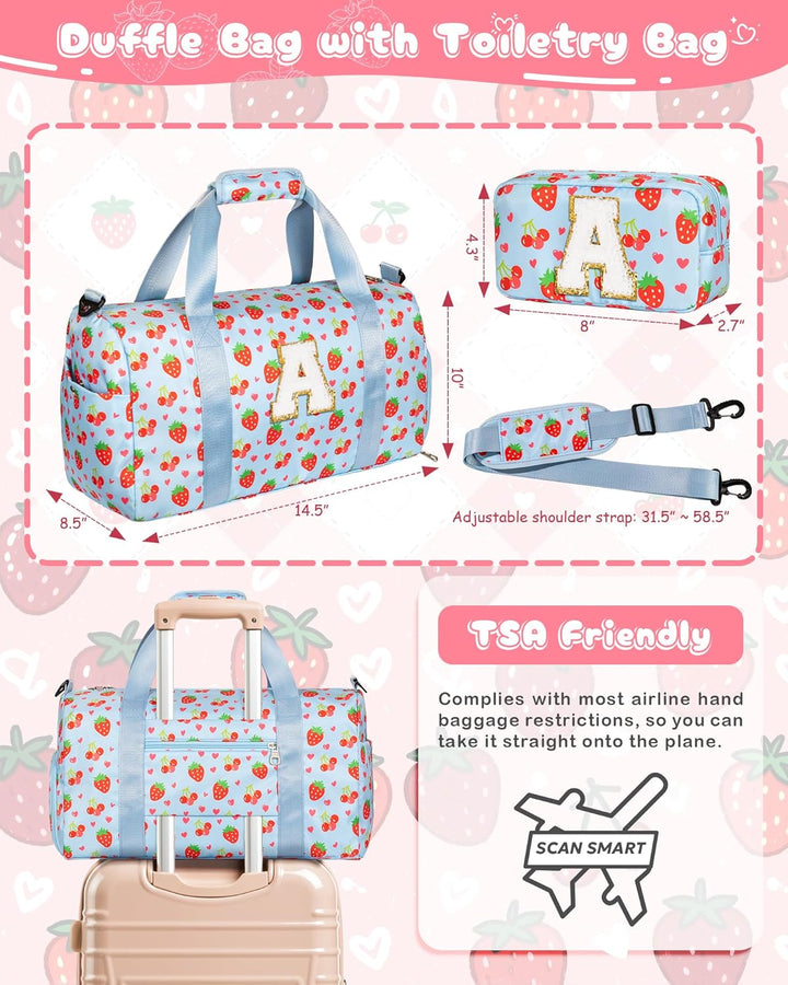 Elilier Regalos para niñas, bolsa de lona inicial para niños, linda...