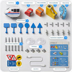 Juego de tren de levitación magnética para niños, 80 piezas de pista magnética de escalada de pared con tren eléctrico invertido, juguete de construcción recargable por USB, regalo de cumpleaños STEM