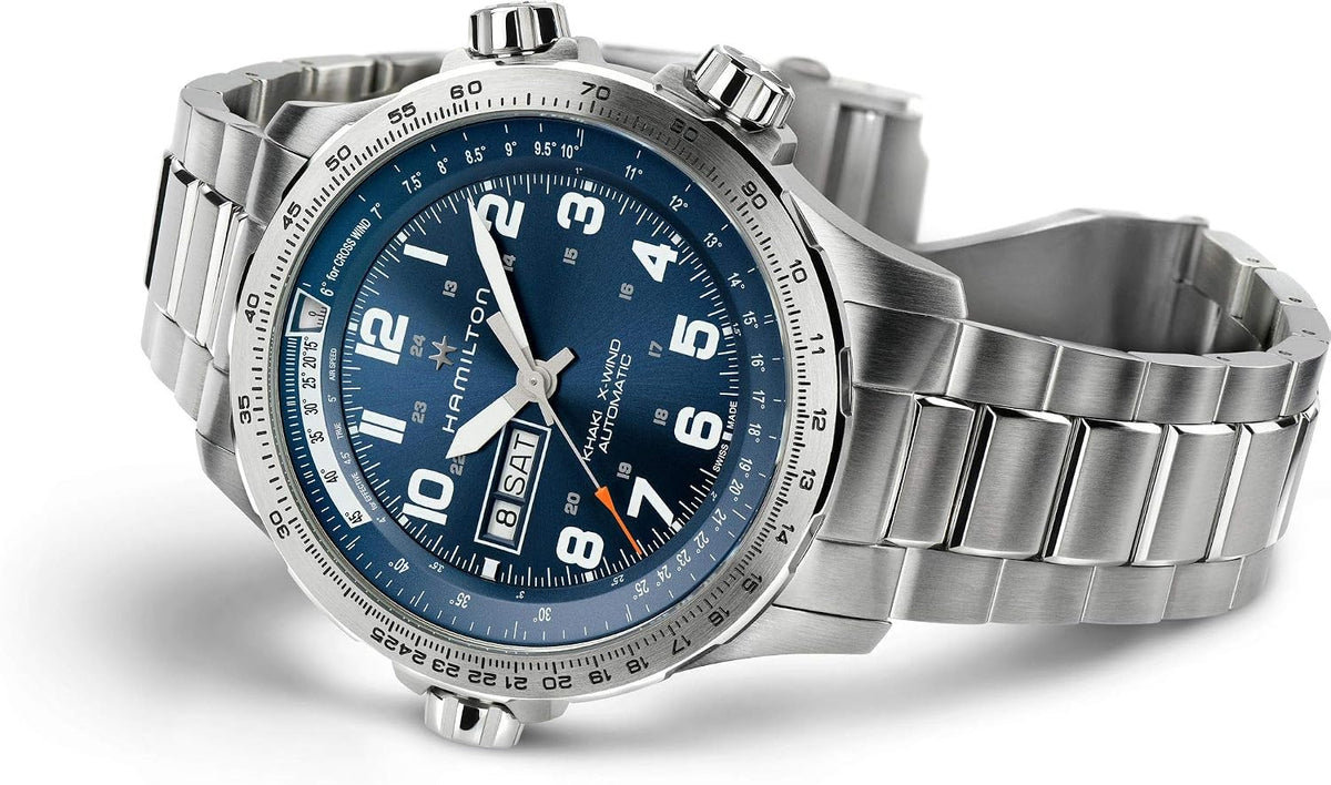 Hamilton Reloj automático de aviación caqui para hombre, caja de acero