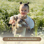 Moonkie Hug & Go™ Bunny - Mochila para niños pequeños, bolsa de felpa suave con juguete desmontable para niñas de 2 a 4 años, perfecta para guardería, viajes y regalos de cumpleaños
