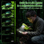 Microscopio de mano para niños, juguete STEM explorador al aire libre con herramientas adicionales, pantalla IPS de 2.4 pulgadas, agarre ergonómico, cámara digital, foto/video, lupa, kit de ciencia