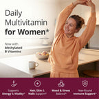 Suplemento multivitamínico para mujer: vitaminas y minerales diarios con ácido, Cápsulas para mujer