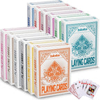 Zubebe 12 piezas de cartas a granel, tamaño de póquer, barajas de 12