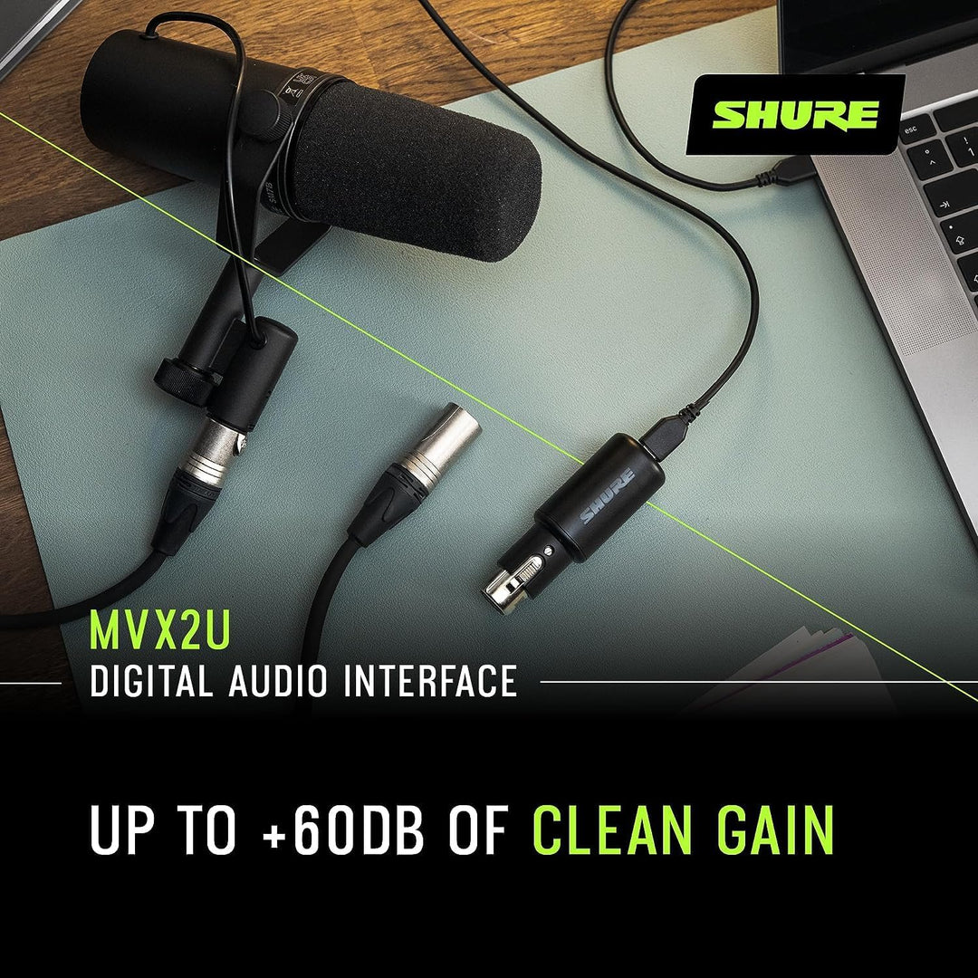 Shure MVX2U + Shure SM57