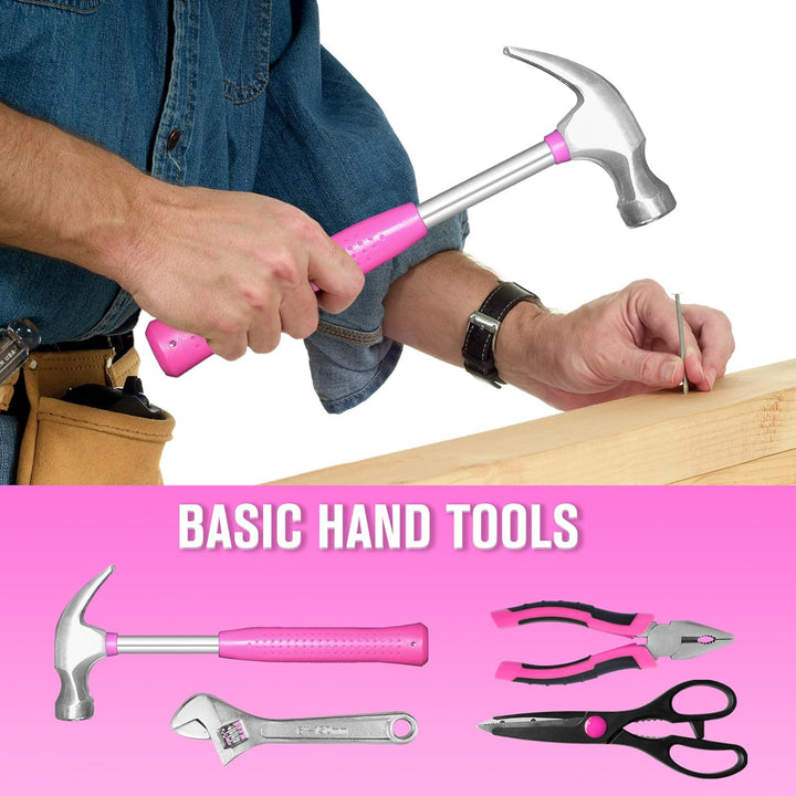 SOLUDE Juego de herramientas rosa, juego de herramientas para el ho...