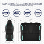 Fundas de asiento de coche de espuma viscoelástica Skechers, fundas de asiento gruesas de malla Air Cool, juegos completos de asientos de coche, compatibles con bolsas de aire, protección de confort