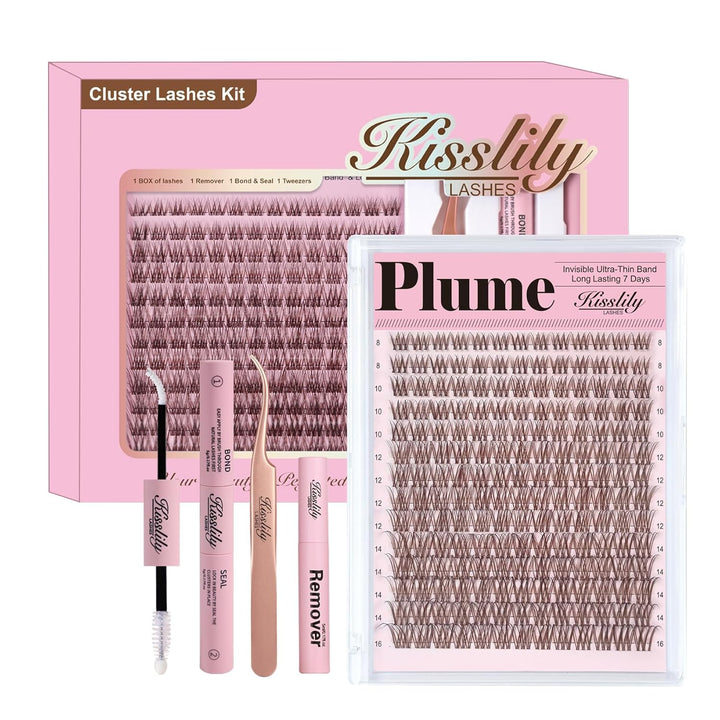Extensiones de pestañas postizas naturales con banda invisible, kit...