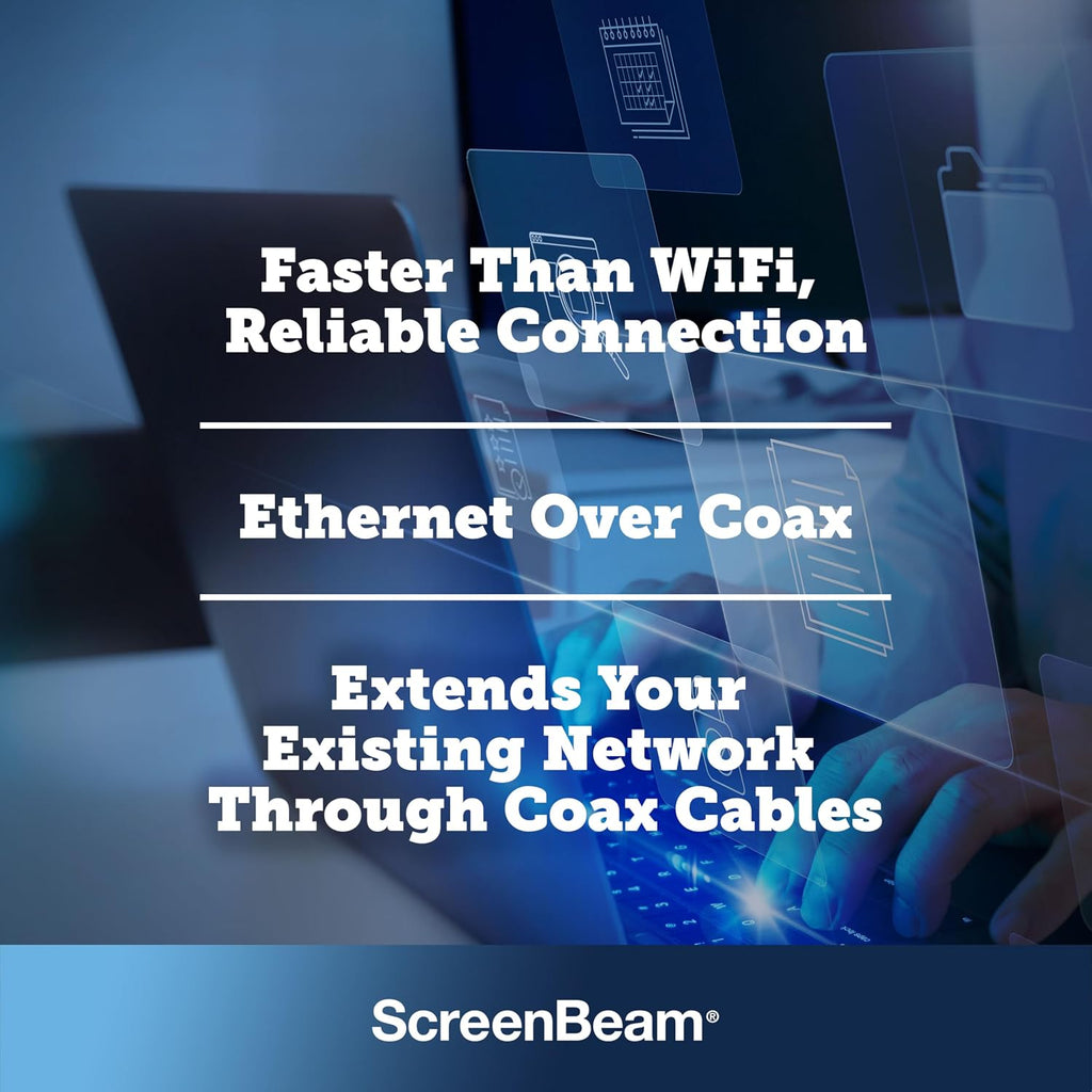 ScreenBeam Adaptador de red MoCA 2.5 para Internet de mayor velocidad, Ethernet sobre coaxial - Kit de inicio (Modelo: ECB6250K02)