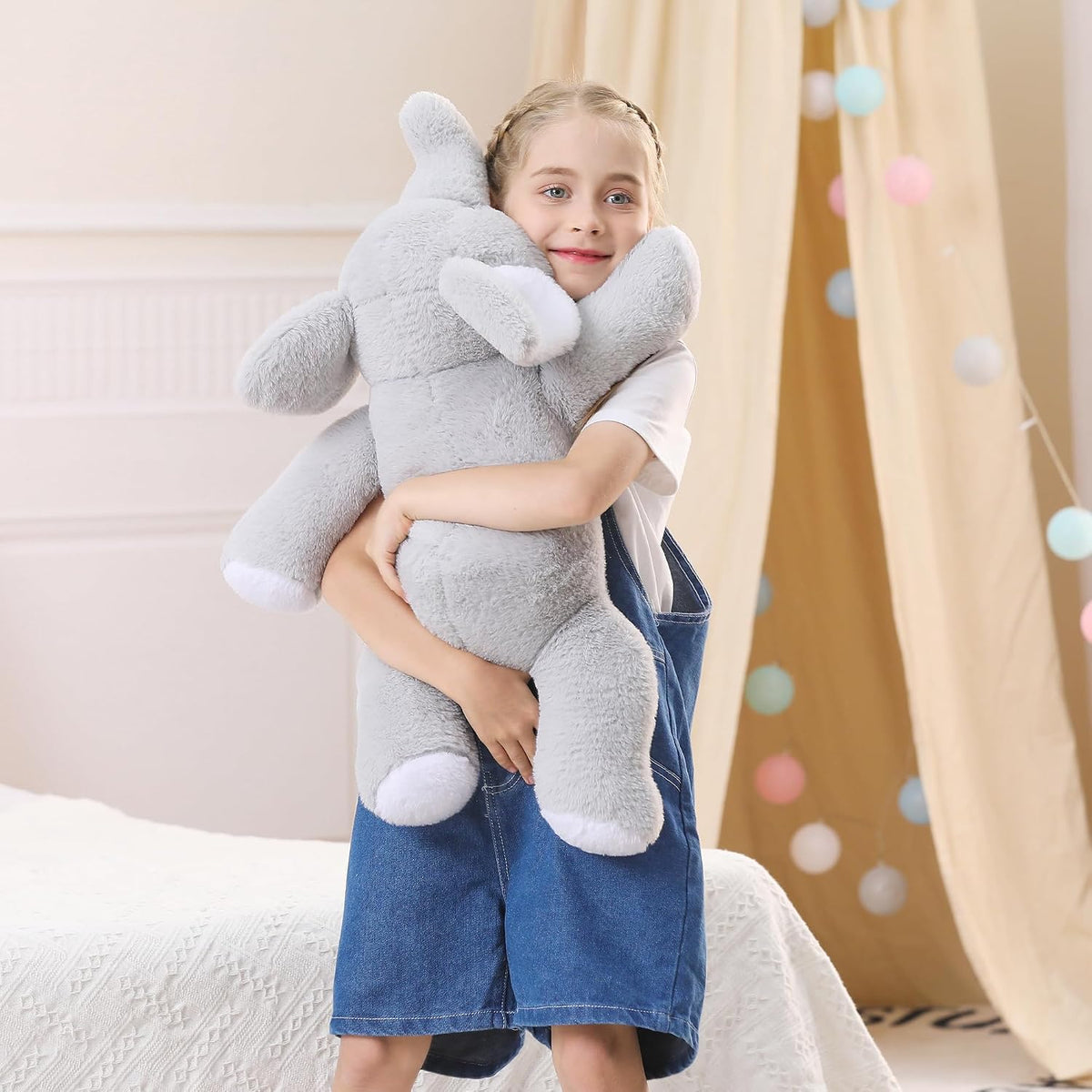 Animales de Peluche con Peso Elefante 26", 4.2 lb Peluche Gigante y Esponjoso