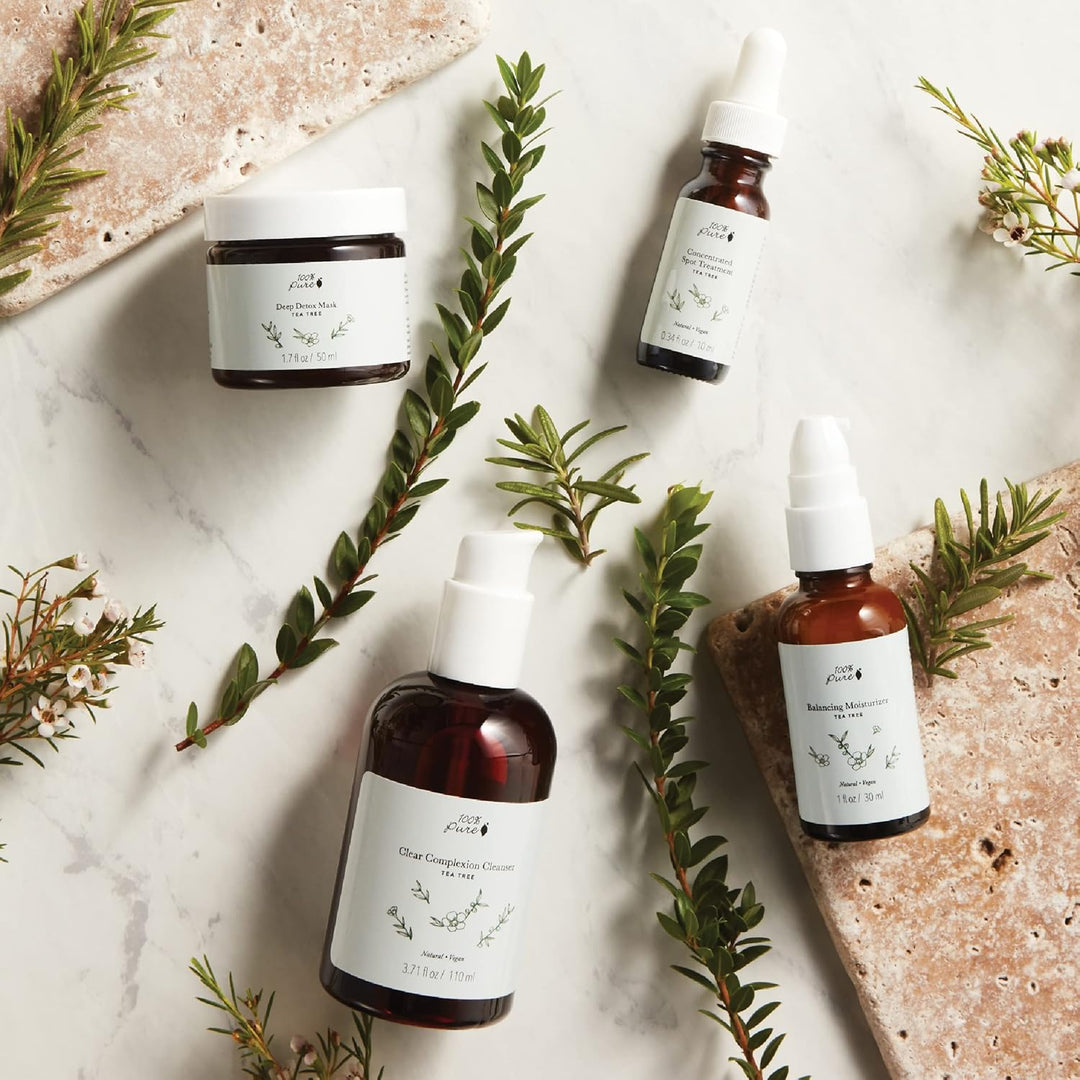 100% PURE Máscara facial de desintoxicación profunda de árbol de té...
