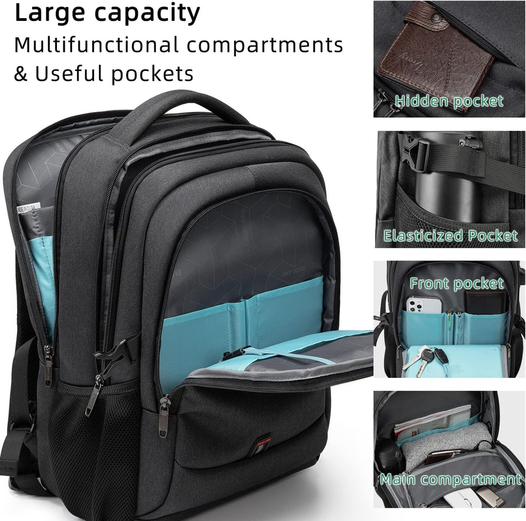 DUSLANG Mochila para laptop de 17 pulgadas para viajes, resistente...