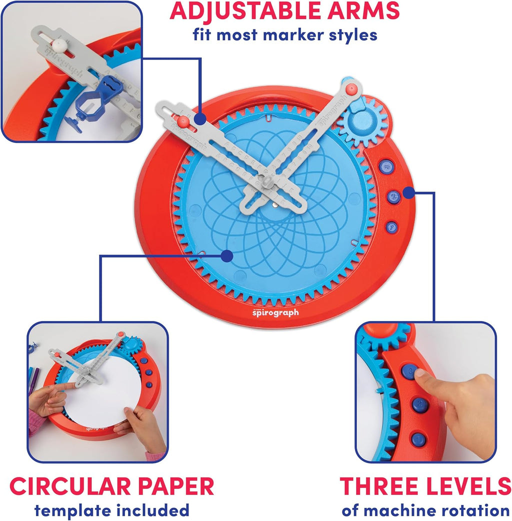 Máquina Eléctrica Spirograph - Artes y Manualidades, Juguetes para Niños, Suministros de Arte, Suministros de Manualidades, Juego de Dibujo, Arte en Espiral, Kit de Diseño de Engranajes Clásico