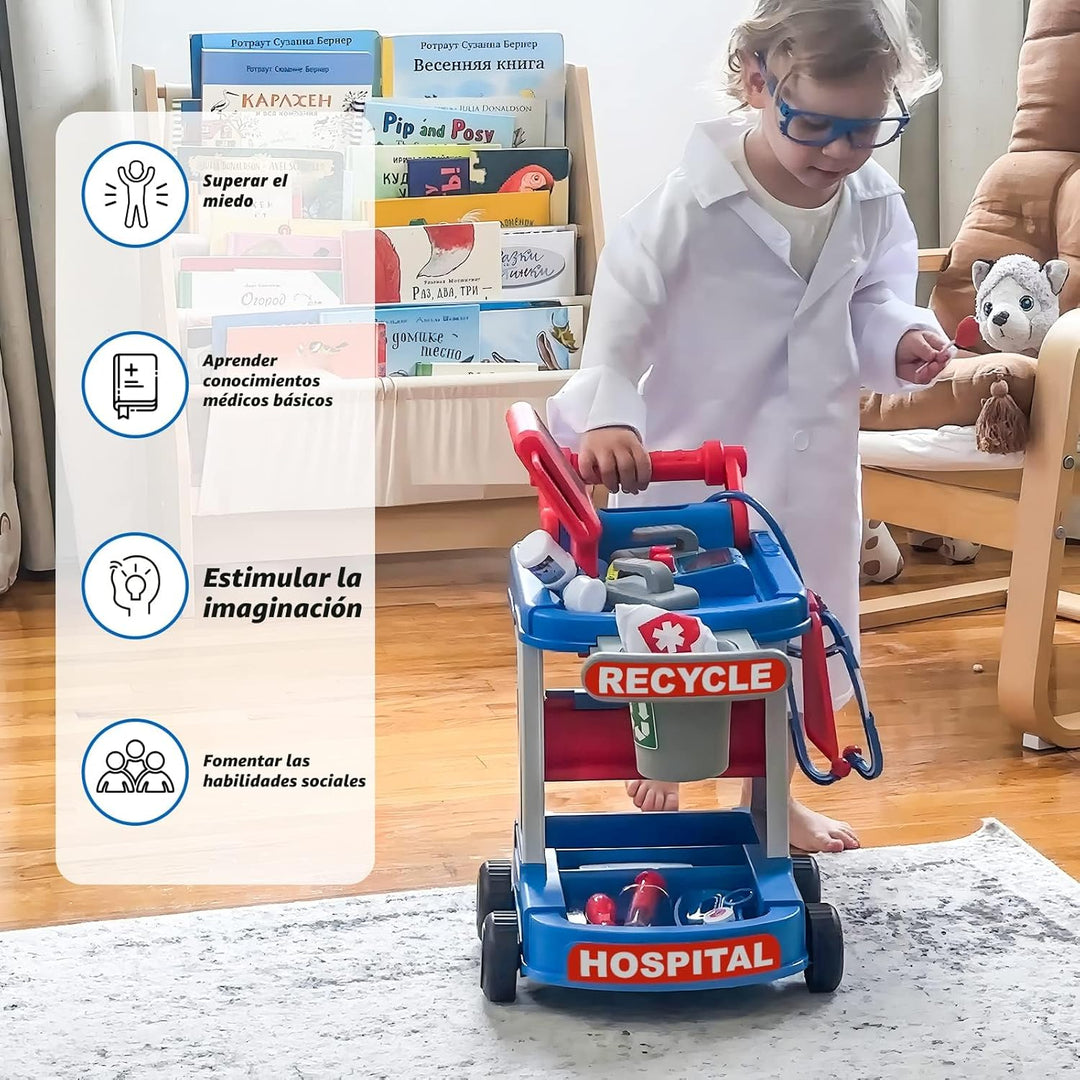 Liberry Kit de médico para niños pequeños de 2, 3, 4, 5 años