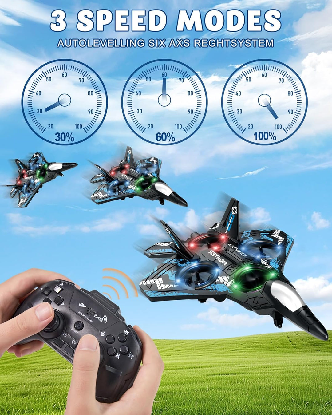 Drones para niños con forma de avión a control remoto, avión de con...