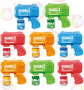 Paquete de 8 pistolas de burbujas automáticas, soplador de burbujas para exteriores, juguetes para niños pequeños de 3 a 8 años, regalos de boda y fiestas