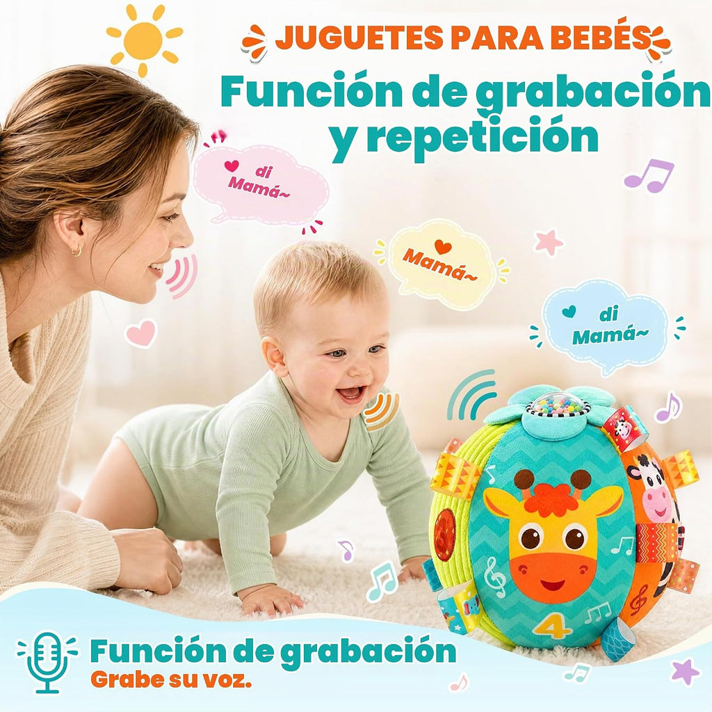 Juguetes para bebés de 6 a 12 meses, juguete sensorial con sonidos y