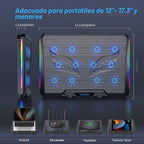 Trullypine Almohadilla de refrigeración para laptop con 12 ventilad...