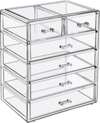 Sorbus Organizador de maquillaje de 6 cajones con cajones pequeños y anchos