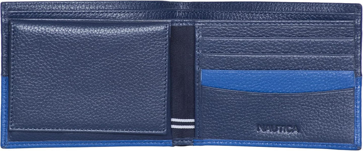 Nautica Men's Bifold Leather Wallet | RFID Blocking | ID Window...
