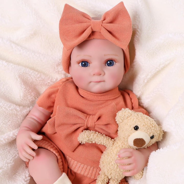 BABESIDE Reborn Baby Dolls Girl Swivel Eyes- 17 Inch Cute Soft Viny...