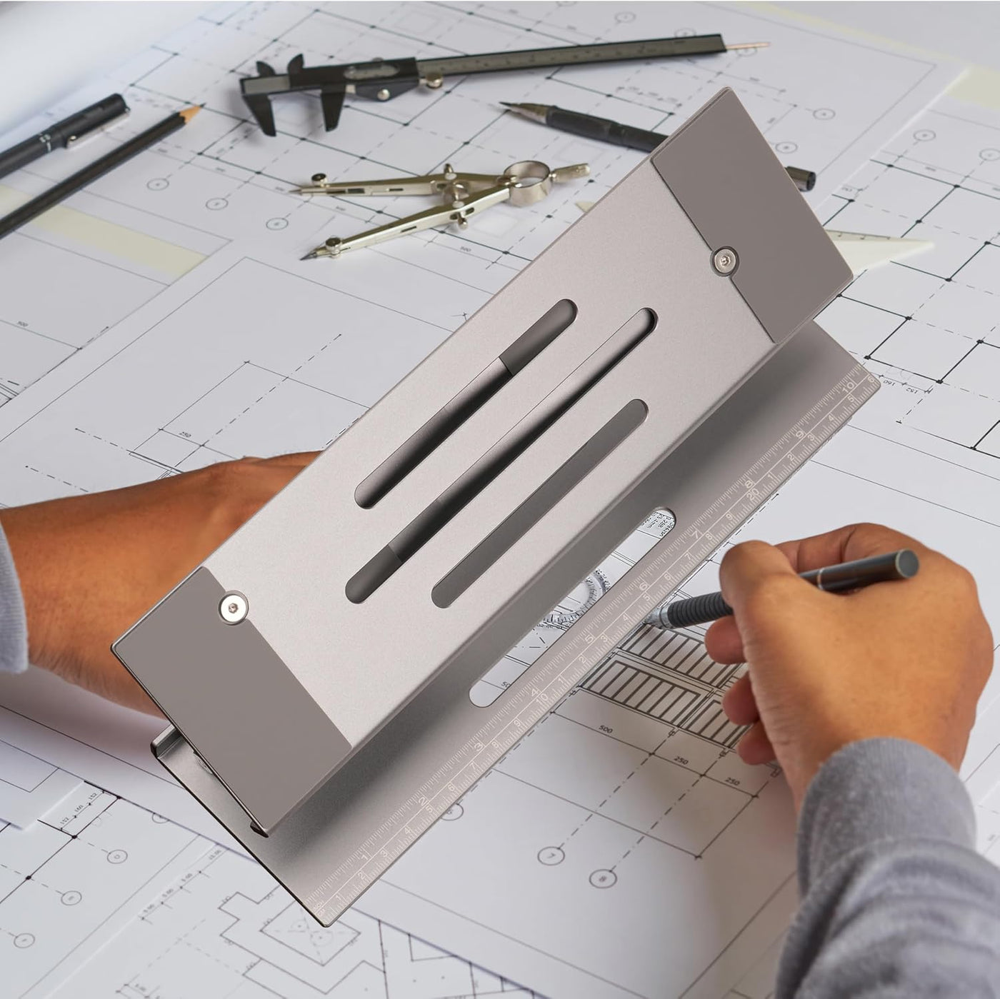 Psitek Soporte elevador plegable de aluminio 3 en 1 ajustable y ple...