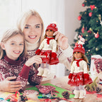 Juego de 6 piezas de ropa de muñeca de Navidad de 18 pulgadas