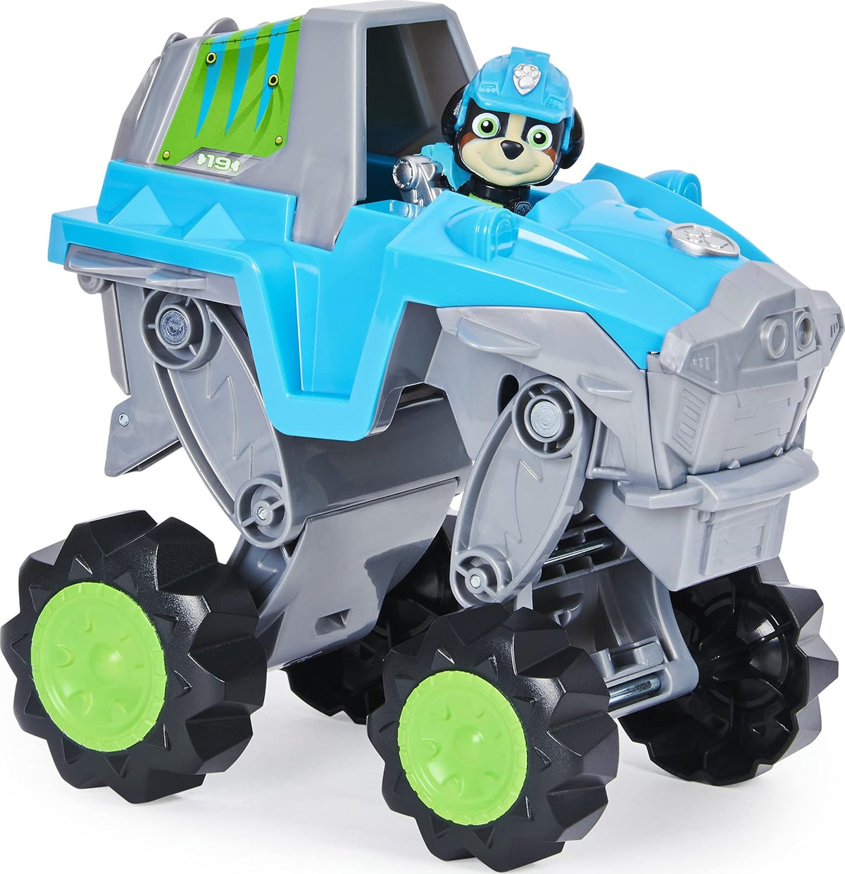 Paw Patrol, Dino Rescue Rex - Vehículo transformador con figura de dinosaurio misterioso