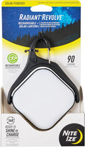 Lámpara Nite Ize Radiant Revolve - Linterna solar recargable y solar, luz solar de alta calidad para accesorios de camping y equipo de mochilero, diseño resistente a la intemperie con cuerpo giratorio de 360