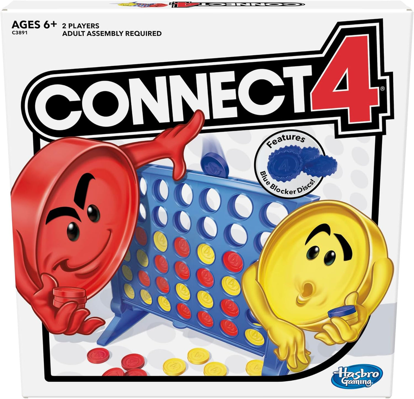 Hasbro Gaming Juego de mesa Connect 4 Empaque estándar