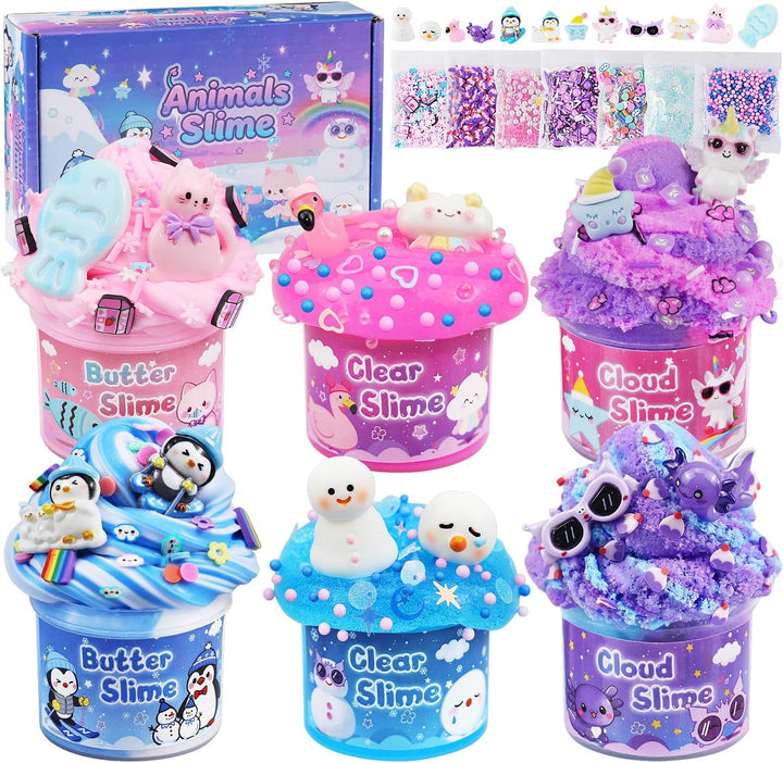 6 Pack de Slimes, Slime para Niños Animal Wonderland, Kit de Slime...