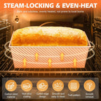 Pullman - Molde para pan con tapa, paquete de 2 unidades de 2.2 libras y 1 libra de capacidad de masa, sartén antiadherente de acero al carbono para pan sándwich y panes de masa madre, molde cuadrado para tostadas con herramientas para hornear, embalaje