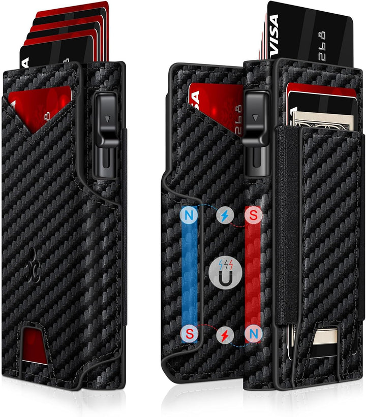 Cartera para hombre con tarjetero delgado desplegable para 9 a 13 t...