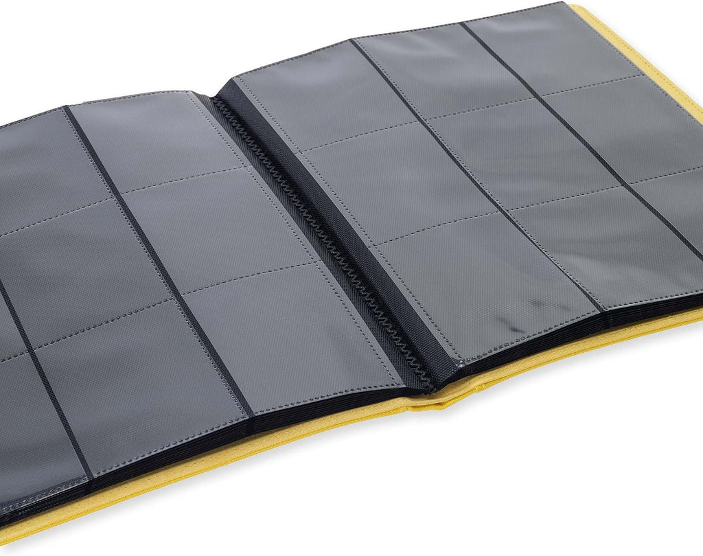Vault X Carpeta de 9 bolsillos con correa de 360 tarjetas Exo-Tec (amarillo