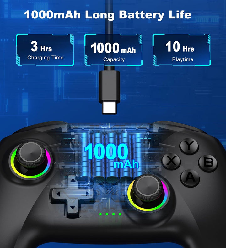 PC Controller, Wireless Bluetooth Controller, 1000mAh Battery, with...