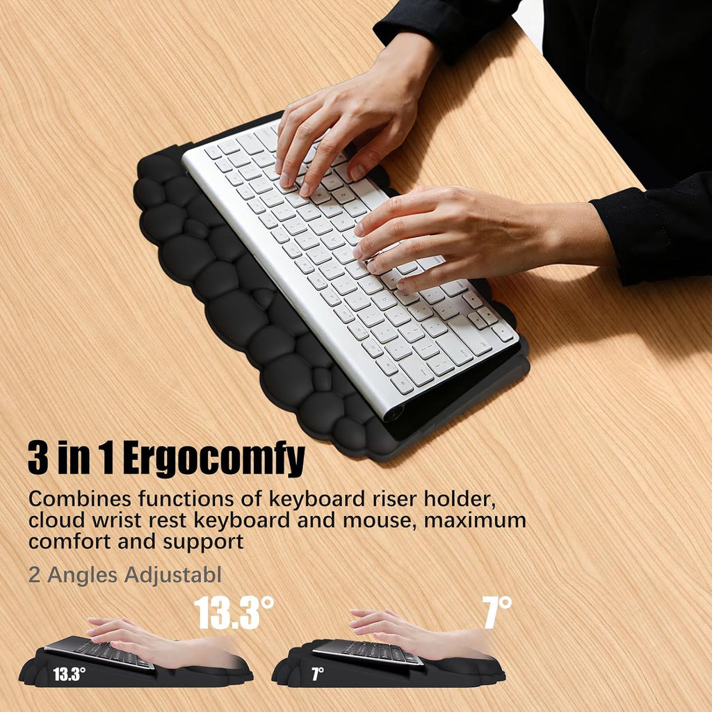 Reposamuñecas ergonómico para teclado y mouse, almohadilla de soporte para