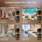 Kit de difusor de aroma de hotel, difusor de aceite esencial sin agua con 4 aceites de fragancia de lujo, difusor de aroma de aire frío para el hogar, dormitorio, oficina y automóvil (kit difusor de