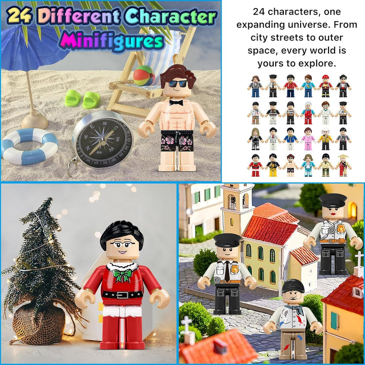 4BEE 24 piezas Mini Figuras de Bloques de Construcción