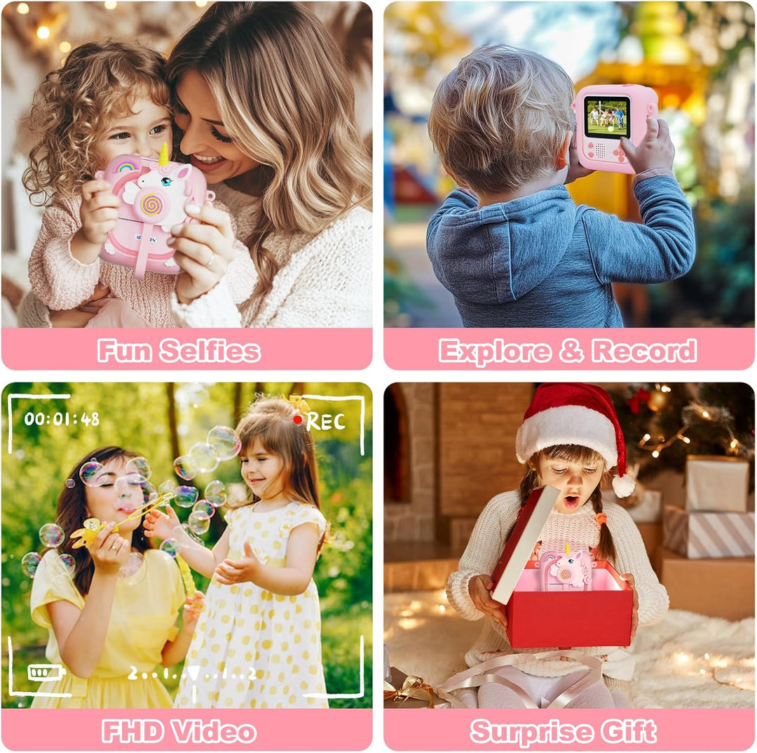 Cámara para niños con impresión instantánea para niñas y niños, 108...