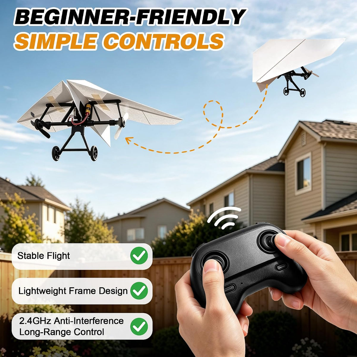 1 kit de avión de papel RC DIY para aficionados, pilotos y