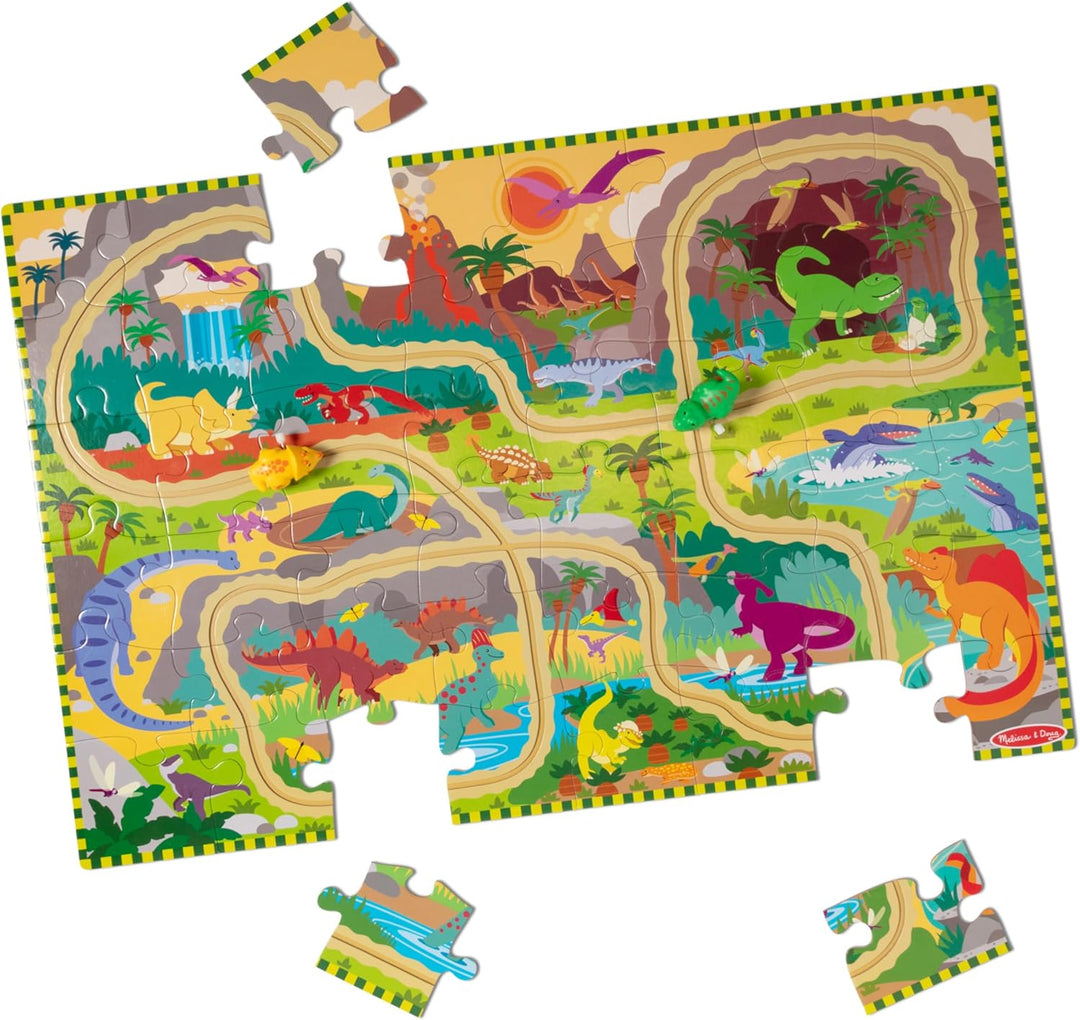 Melissa Doug Dinosaur Adventure Tracks - Rompecabezas de