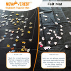 Newverest Tapete enrollable para rompecabezas de 39.4 x 23.6 pulgadas, protector portátil de hasta 1000 piezas con parte inferior de goma antideslizante y parte superior de poliéster + 3 bandejas de