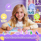 DreamyCandy 70 Pcs Washable Markers Set para Kids 4-8, Mermaid Art Set Gifts