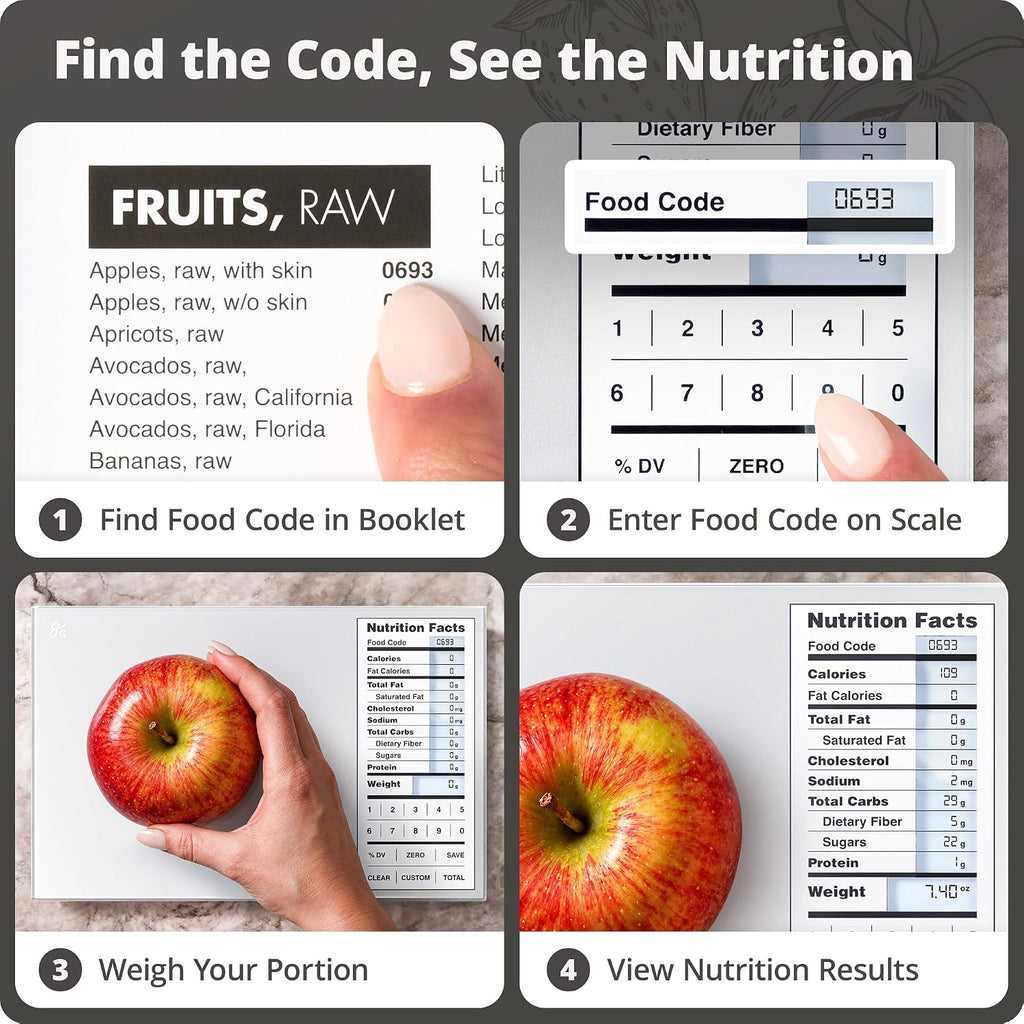 Greater Goods Báscula de alimentos con calculadora de nutrición