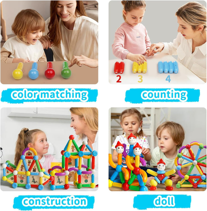 TOKBLOK - Bloques magnéticos para niños y niñas de 3 años de edad,...