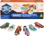 HEX BOTS Paquete de 6 nanos con 2 nanos intermitentes, juguetes sensoriales