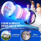 Telescope Hawkko de 80 mm de apertura y 500 mm para niños 8-12 y adultos principiantes