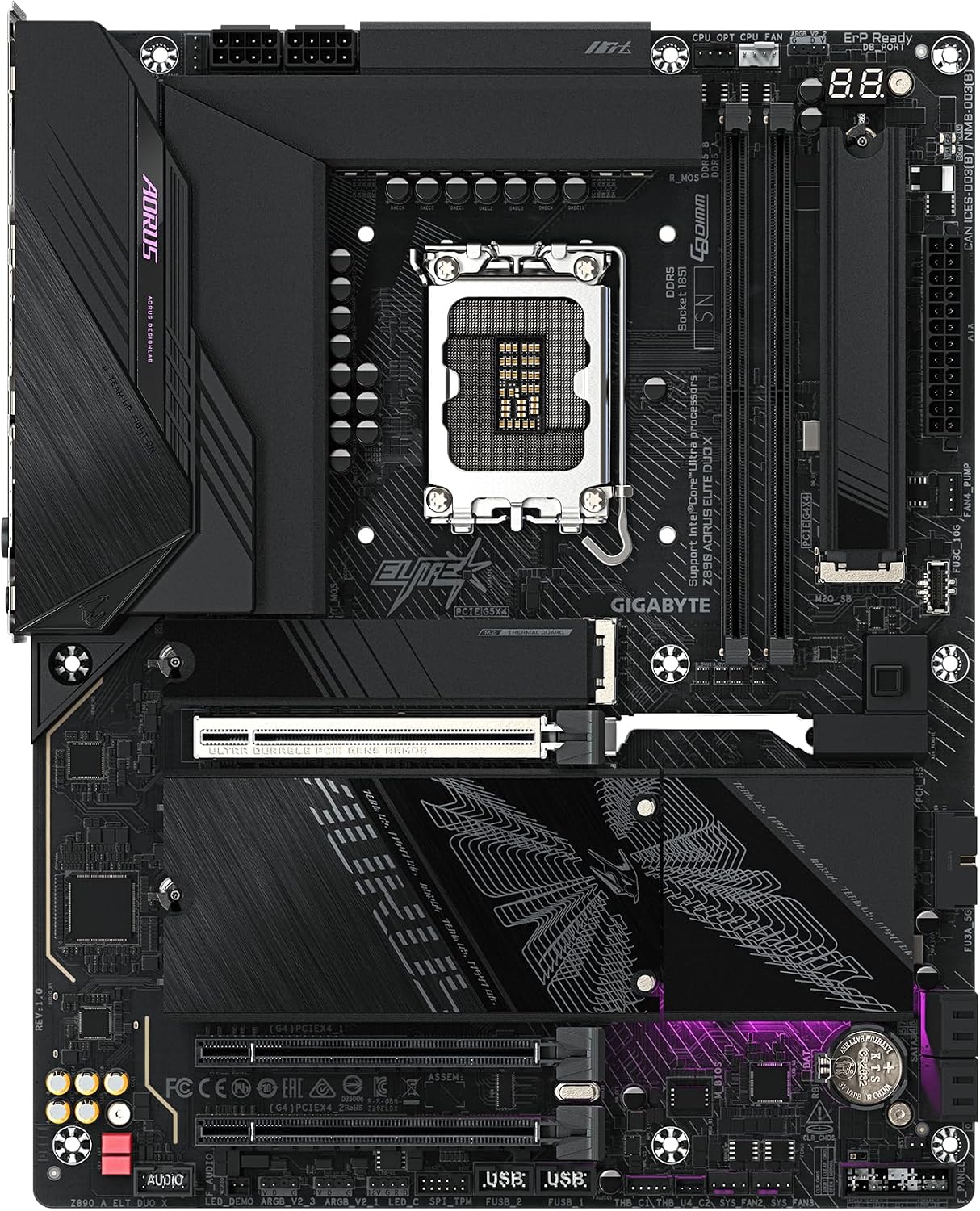 GIGABYTE Z890 AORUS Elite Duo X Intel LGA 1851 ATX placa base, sopo...