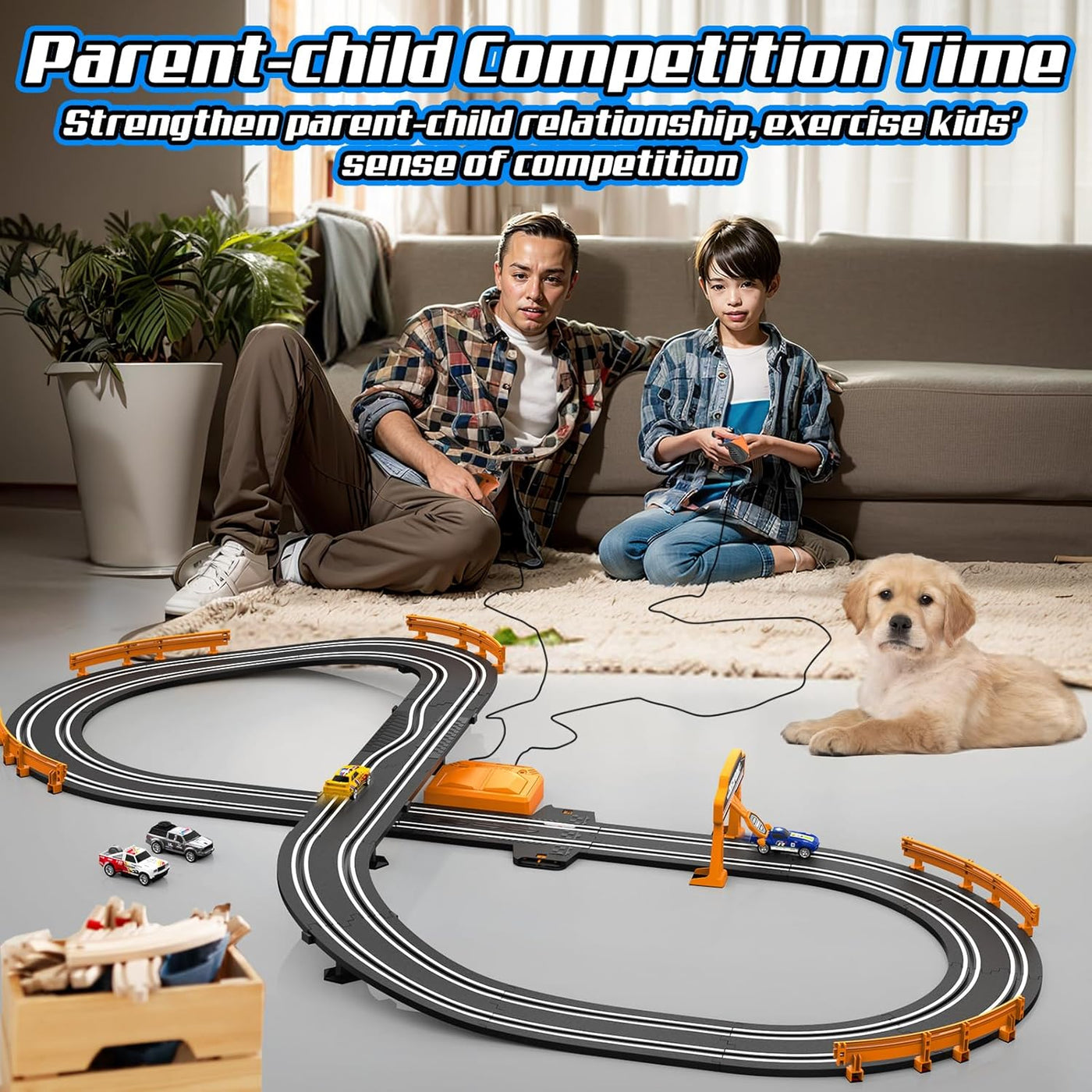 Conjuntos de Pista de Carreras de Coches Ranuras para Niños, Pista...