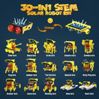30 en 1, kit de juguetes de robot solar STEM, 243 piezas de kit educativo de experimentos científicos de construcción para niños de 8 a 12 años, regalos de cumpleaños para niños de 8, 9, 10