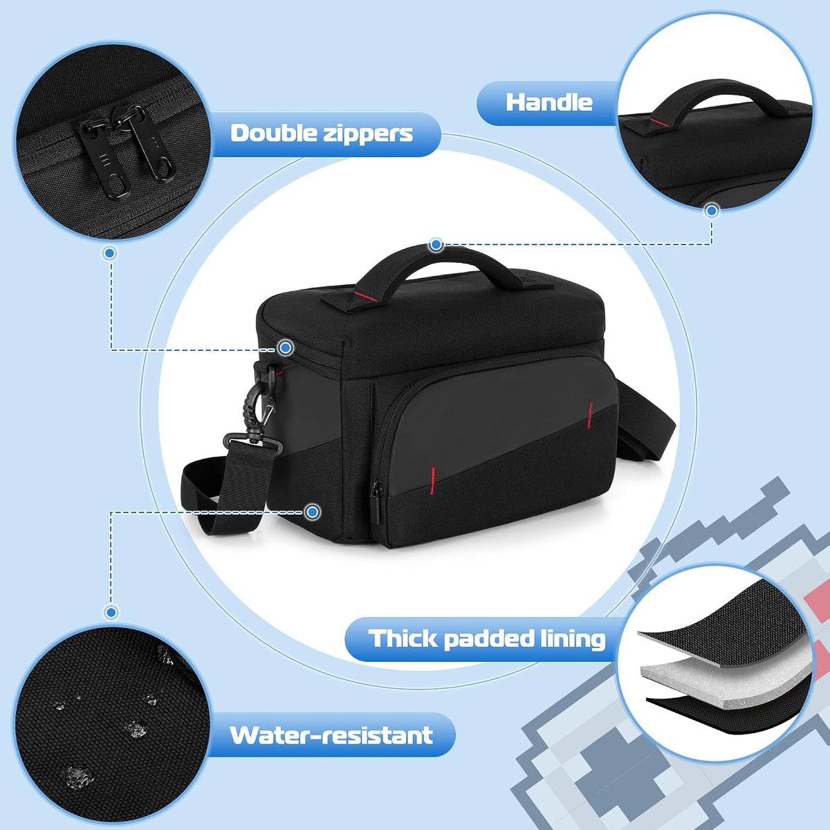 LUXJA Funda de transporte compatible con Nintendo Switch y Steam Deck
